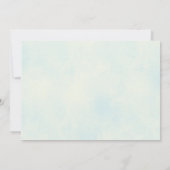 Blaue Elefant-Babypartyeinladung Einladung (Rückseite)