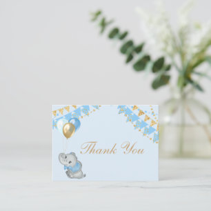Blaue Elefant Dankeskarten Baby Shower Mitteilungskarte