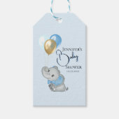 Blaue Elefant Geschenkanhänger (Vorderseite)