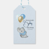 Blaue Elefant Geschenkanhänger (Rückseite)