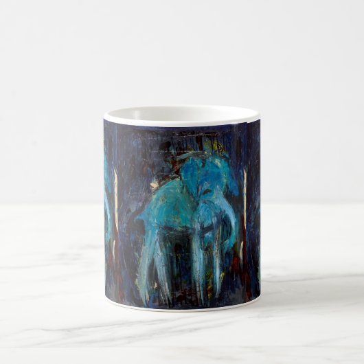 Blaue Elefant-Kaffee-Tasse Kaffeetasse (Mittel)
