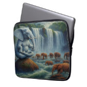 Blaue Elefant-Laptop-Hülle Laptopschutzhülle (Vorderseite Links)