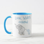 Blaue Elefant-Schwangerschaft Tasse (Links)