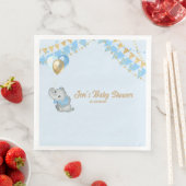 Blaue Elefant Serviette Baby Shower (Beispiel)