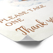 Blaue Elefanten-Babyparty-Geschenke Schild Poster  (Ecke)