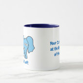 Blaue Elefanten-Cartoon-Tasse Tasse (Zentrum)