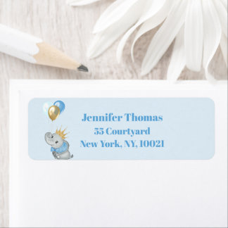 Blaue Elefanten-Etikett Aufkleber Baby Shower Adre