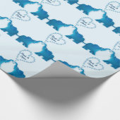 blaue Elefanten Geschenkpapier (Ecke)