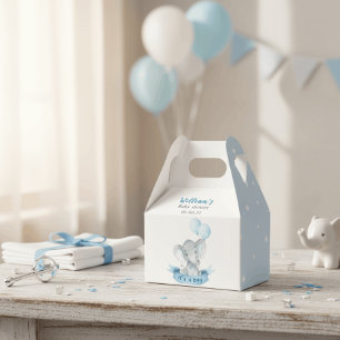 Blaue Elefanten-Jungen-Baby-Shower-Geschenkbox Geschenkschachtel