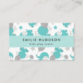 Blaue Elefanten, Kinderspielzentrum, Aktivitätszen Visitenkarte (Vorderseite)