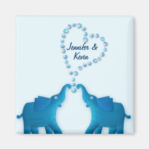 Blaue Elefanten Magnet
