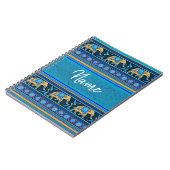 Blaue Elefanten Personalisiert Notizblock (Linke Seite)