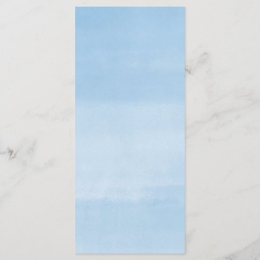 Blaue Elefanten und Ballons Babydusche Programm (Rückseite)