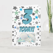 Blaue ElefantenGeburtstagskarte Karte (Vorderseite)