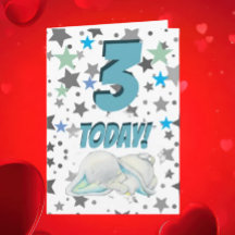 Blaue ElefantenGeburtstagskarte