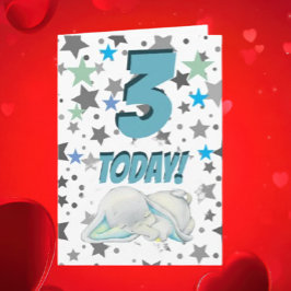 Blaue ElefantenGeburtstagskarte Karte