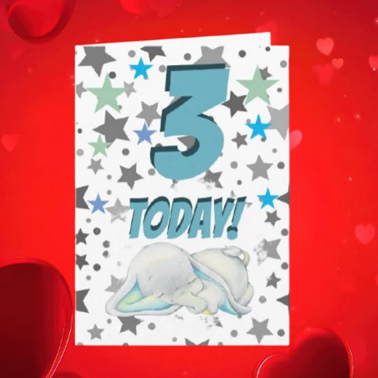 Blaue ElefantenGeburtstagskarte Karte