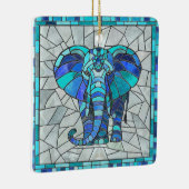 Blaue Elefantenkunst Keramikornament (Rechts)
