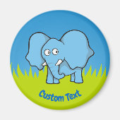 Blaue Elefantenmagnet im Cartoon Magnet (Vorne)