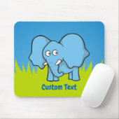 Blaue Elefantenmaus Cartoon Mousepad (Mit Mouse)