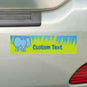 Blaue Elefantenne Cartoon Autoaufkleber (Auf Auto)