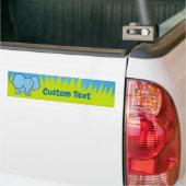 Blaue Elefantenne Cartoon Autoaufkleber (Auf Lkw)