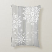 Blaue Elefantenschneeflocke, grauer Individuelle N Dekokissen (Rückseite(Vertikal))
