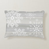 Blaue Elefantenschneeflocke, grauer Individuelle N Dekokissen (Rückseite)