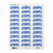 Blaue Elegant Monogramm Anfangsbuchstabe B Rücksen (Vorne)