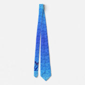 Blaue Elegant Monogramm Anfangsbuchstabe D Krawatte (Rückseite)