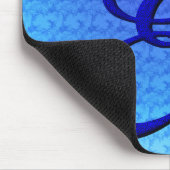 Blaue Elegant Monogramm Anfangsbuchstabe E Mousepad (Ecke)