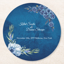 Blaue elegante florale Hochzeit im Sommer