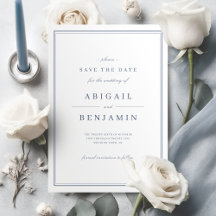 Blaue elegante goldene klassische minimalist Save-