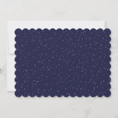 Blaue elegante moderne Schneeglöckchen Weihnachtsk Feiertagskarte (Rückseite)