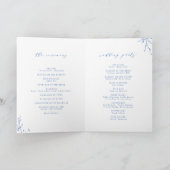 Blaue, elegante, monogrammatische Hochzeit Programm (Innenseite)