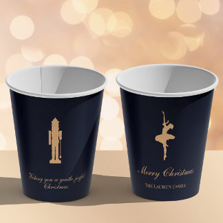 Blaue elegante Nussknacker-Personalisierte Tasse Pappbecher