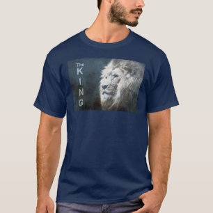 Blaue Elegante Pop Art Lion Kopfvorlage T-Shirt