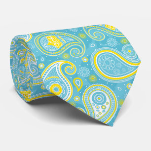 Blaue elegante Vintage-Paisley-Muster Krawatte