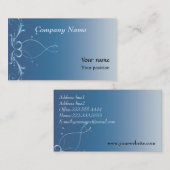 Blaue elegante Visitenkarten Visitenkarte (Vorne/Hinten)