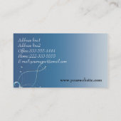 Blaue elegante Visitenkarten Visitenkarte (Rückseite)