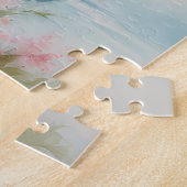 Blaue Eleganz: Altes Auto im Wasser Puzzle (Seite)