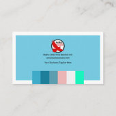 Blaue Eleganz moderner kreativer CEO-Vorsitzender Visitenkarte (Rückseite)