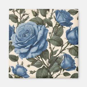 Blaue Eleganz: Vintage Rose der Provinz im Blut Magnet