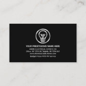Blaue elektrische Blitze Visitenkarte (Rückseite)