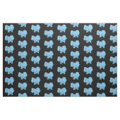 Blaue Elephant-Cartoon-Muster Stoff (Fat Quarter (45,7 x 55,9 cm))