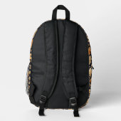 Blaue Elfenbein-Herbstblätter Bedruckter Rucksack (Rückseite)