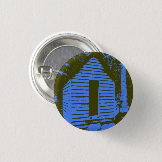 Blaue Ely-Mühle Button (Vorne & Hinten)