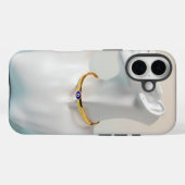 Blaue Emaille-Böse-Augen-Choker-Halskette Case-Mate iPhone Hülle (Rückseite (Horizontal))