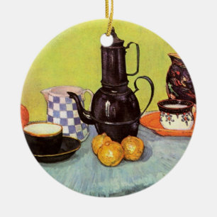 Blaue Emaille-Kaffeekanne von Vincent van Gogh Keramikornament