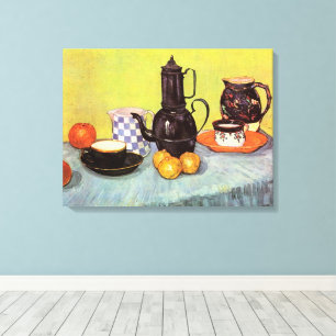 Blaue Emaille-Kaffeekanne von Vincent van Gogh Leinwanddruck